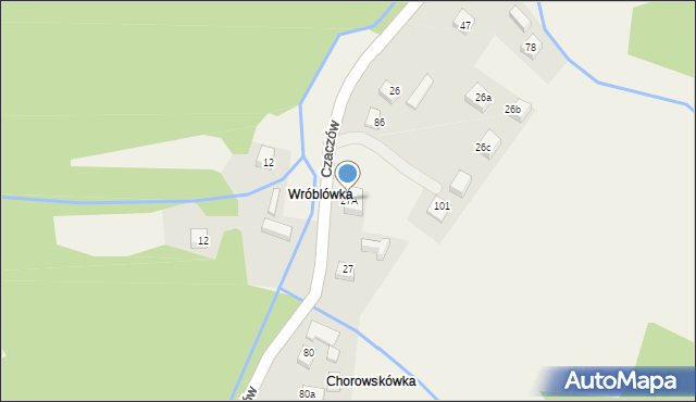 Czaczów, Czaczów, 27A, mapa Czaczów