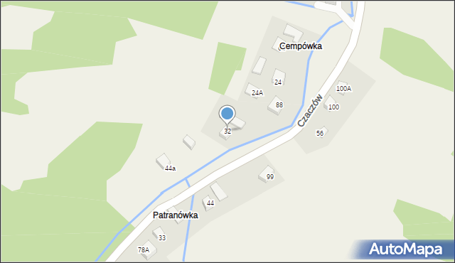 Czaczów, Czaczów, 32, mapa Czaczów