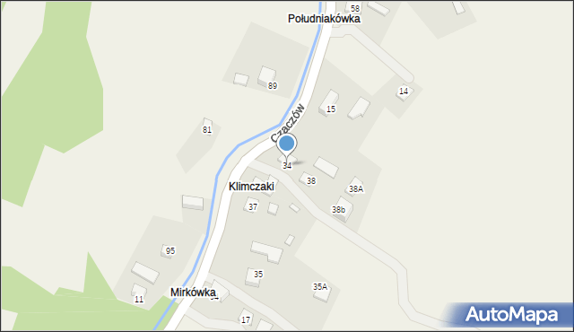 Czaczów, Czaczów, 34, mapa Czaczów