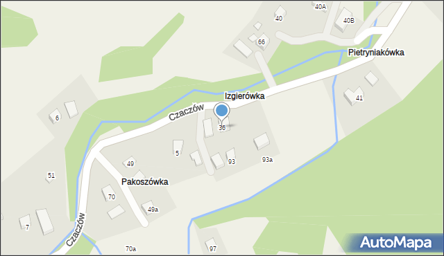 Czaczów, Czaczów, 36, mapa Czaczów