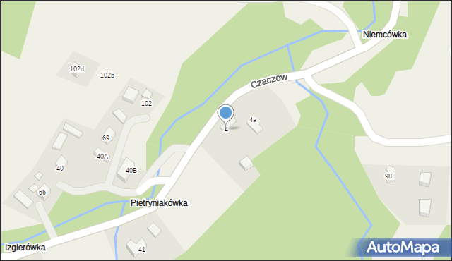 Czaczów, Czaczów, 4, mapa Czaczów