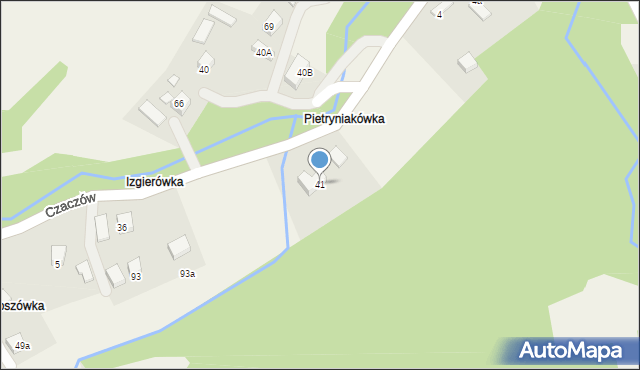 Czaczów, Czaczów, 41, mapa Czaczów