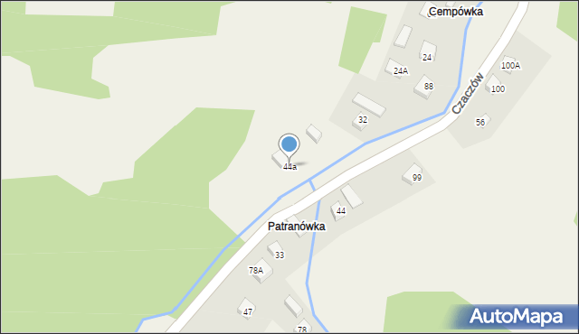 Czaczów, Czaczów, 44a, mapa Czaczów