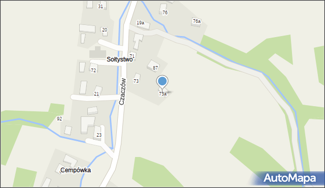 Czaczów, Czaczów, 73a, mapa Czaczów