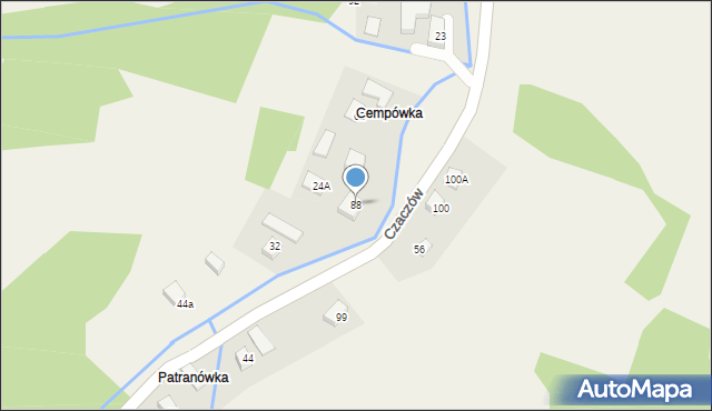 Czaczów, Czaczów, 88, mapa Czaczów