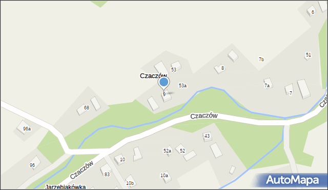 Czaczów, Czaczów, 9, mapa Czaczów