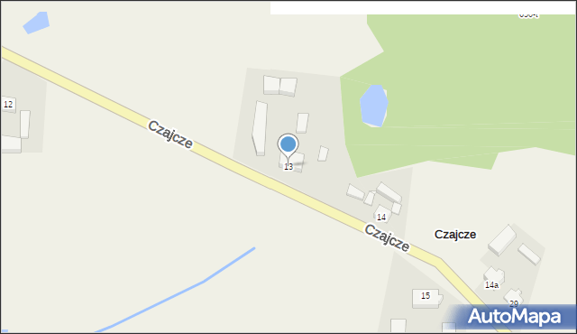 Czajcze, Czajcze, 13, mapa Czajcze