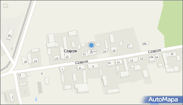 Czajcze, Czajcze, 20, mapa Czajcze