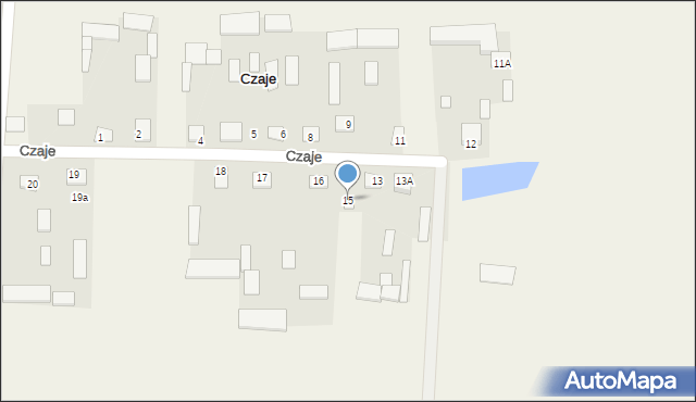 Czaje, Czaje, 15, mapa Czaje