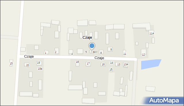 Czaje, Czaje, 7, mapa Czaje