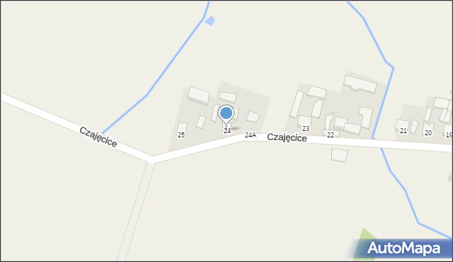 Czajęcice, Czajęcice, 24, mapa Czajęcice