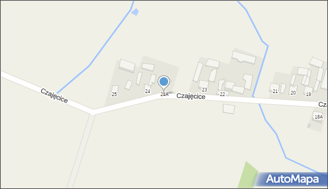 Czajęcice, Czajęcice, 24A, mapa Czajęcice