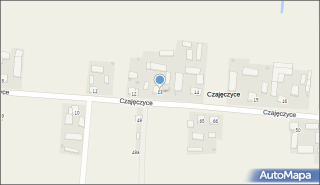 Czajęczyce, Czajęczyce, 13, mapa Czajęczyce