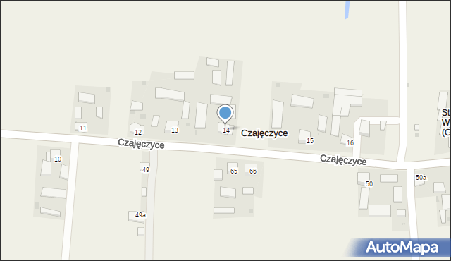 Czajęczyce, Czajęczyce, 14, mapa Czajęczyce