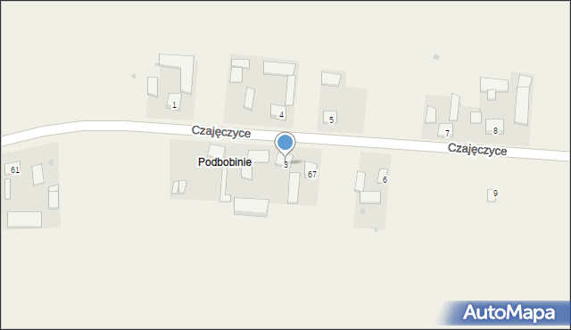 Czajęczyce, Czajęczyce, 3, mapa Czajęczyce