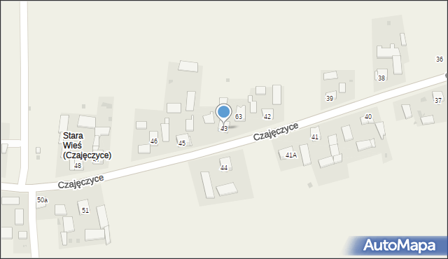 Czajęczyce, Czajęczyce, 43, mapa Czajęczyce