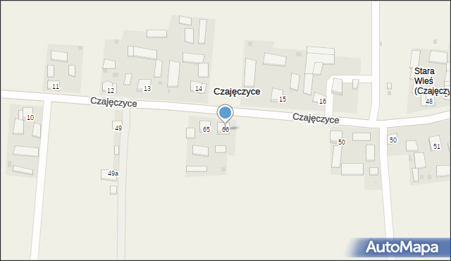 Czajęczyce, Czajęczyce, 66, mapa Czajęczyce