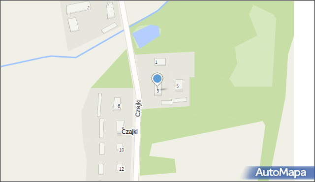 Czajki, Czajki, 3, mapa Czajki