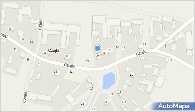 Czajki, Czajki, 26, mapa Czajki