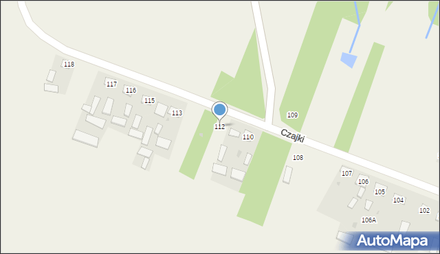 Czajki, Czajki, 112, mapa Czajki