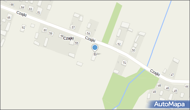 Czajki, Czajki, 53, mapa Czajki