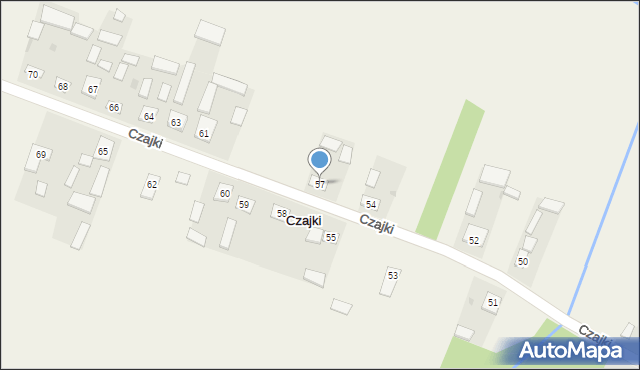 Czajki, Czajki, 57, mapa Czajki