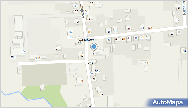 Czajków, Czajków, 51, mapa Czajków