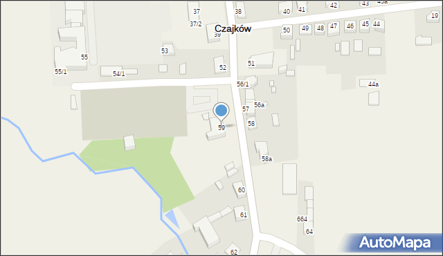 Czajków, Czajków, 59, mapa Czajków