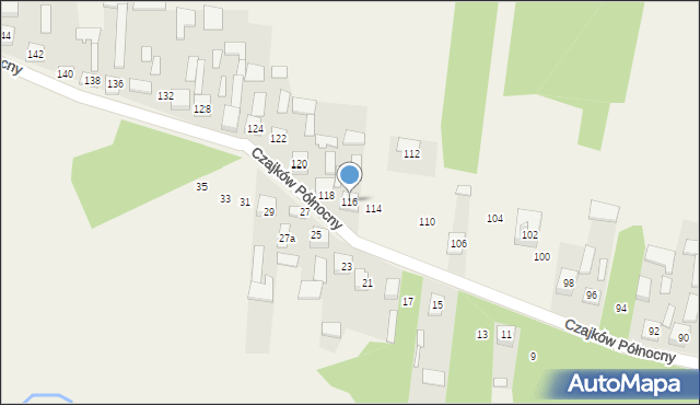 Czajków Północny, Czajków Północny, 116, mapa Czajków Północny