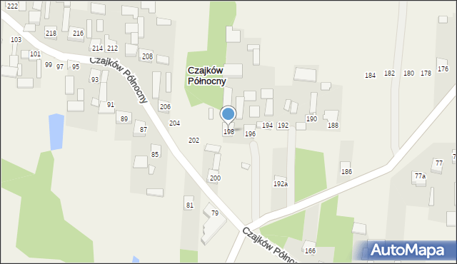 Czajków Północny, Czajków Północny, 198, mapa Czajków Północny