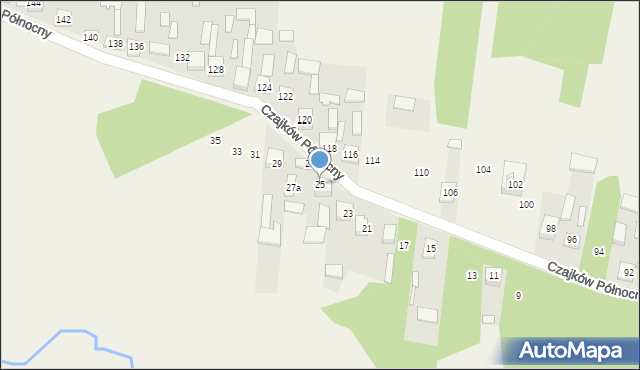 Czajków Północny, Czajków Północny, 25, mapa Czajków Północny