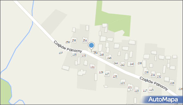 Czajków Północny, Czajków Północny, 252, mapa Czajków Północny