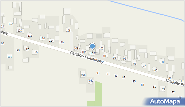 Czajków Południowy, Czajków Południowy, 104, mapa Czajków Południowy