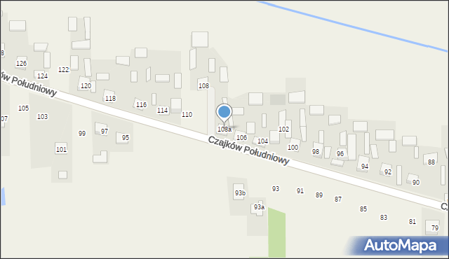 Czajków Południowy, Czajków Południowy, 108a, mapa Czajków Południowy