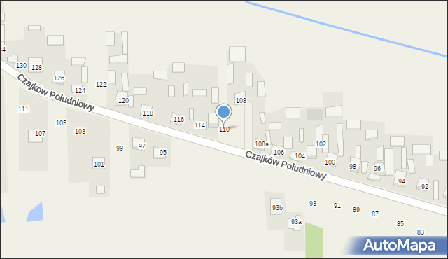 Czajków Południowy, Czajków Południowy, 110, mapa Czajków Południowy