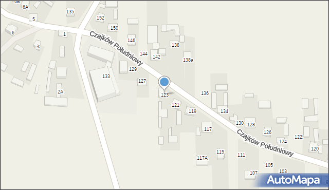 Czajków Południowy, Czajków Południowy, 123, mapa Czajków Południowy