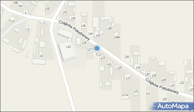 Czajków Południowy, Czajków Południowy, 125, mapa Czajków Południowy