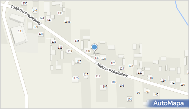 Czajków Południowy, Czajków Południowy, 132, mapa Czajków Południowy