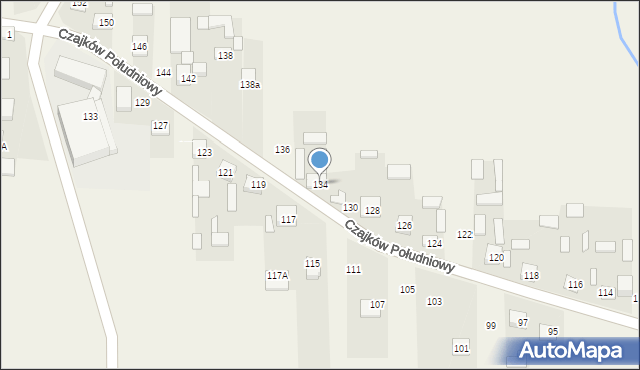 Czajków Południowy, Czajków Południowy, 134, mapa Czajków Południowy