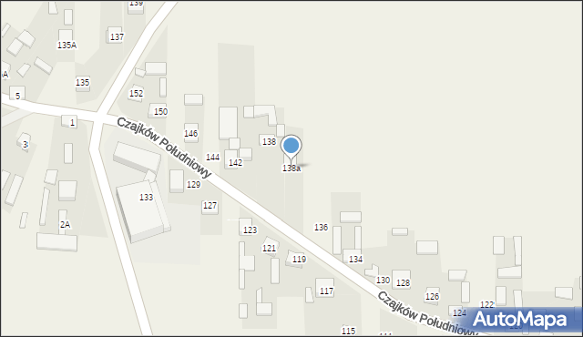 Czajków Południowy, Czajków Południowy, 138a, mapa Czajków Południowy