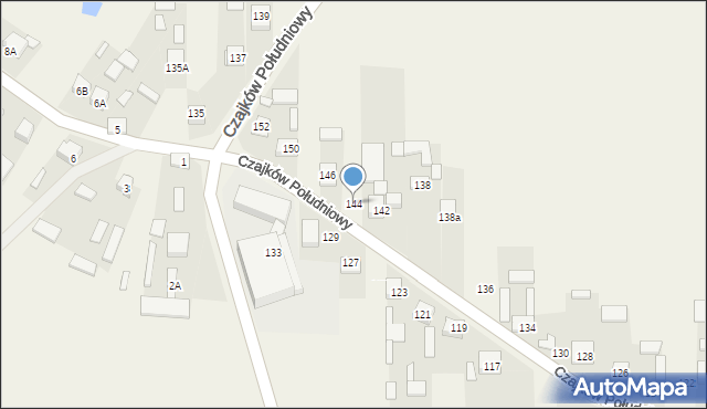 Czajków Południowy, Czajków Południowy, 144, mapa Czajków Południowy
