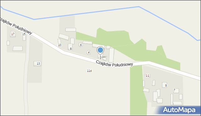 Czajków Południowy, Czajków Południowy, 2, mapa Czajków Południowy