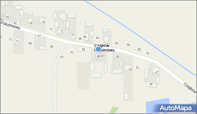 Czajków Południowy, Czajków Południowy, 57, mapa Czajków Południowy