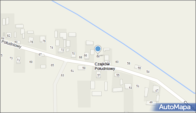 Czajków Południowy, Czajków Południowy, 64, mapa Czajków Południowy