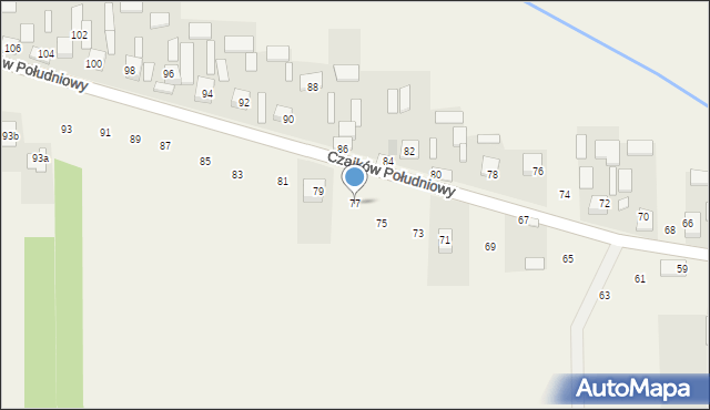 Czajków Południowy, Czajków Południowy, 77, mapa Czajków Południowy