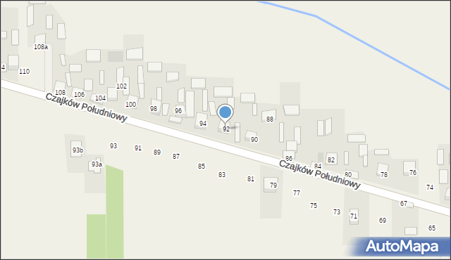 Czajków Południowy, Czajków Południowy, 92, mapa Czajków Południowy