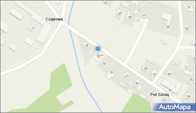 Czajkowa, Czajkowa, 32, mapa Czajkowa