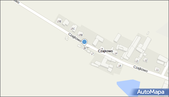 Czajkowo, Czajkowo, 16, mapa Czajkowo