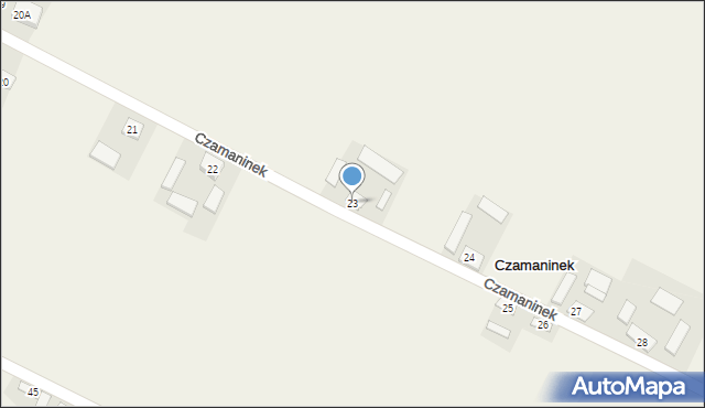 Czamaninek, Czamaninek, 23, mapa Czamaninek