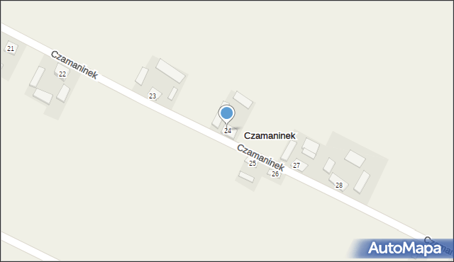 Czamaninek, Czamaninek, 24, mapa Czamaninek